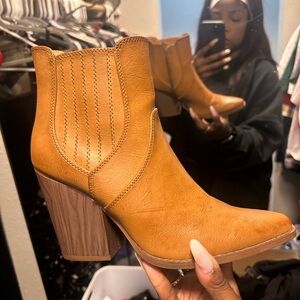 Francesca's Collections Brown Ankle Boots